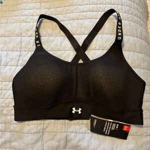 Under Armour Black Sports Bra with Logo Straps